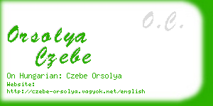 orsolya czebe business card